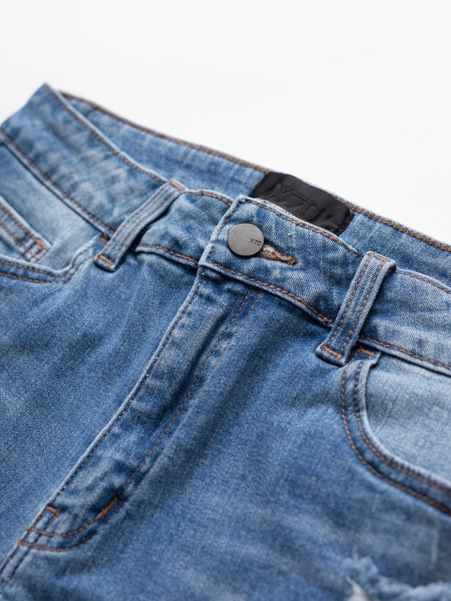 QUẦN SHORT NỮ HỌA TIẾT DENIM