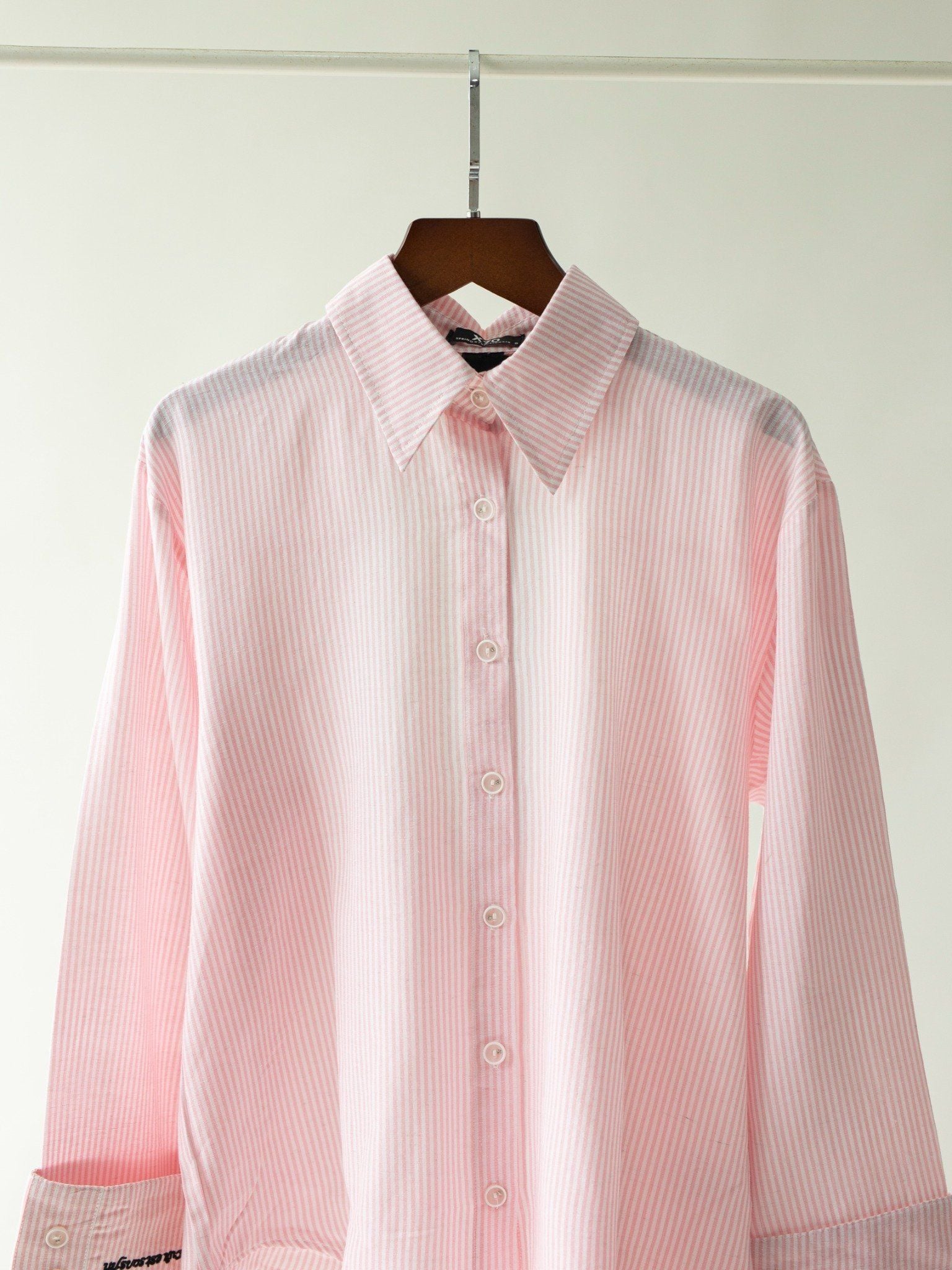 ÁO SƠ MI NỮA PHỐI NƠ COTTON