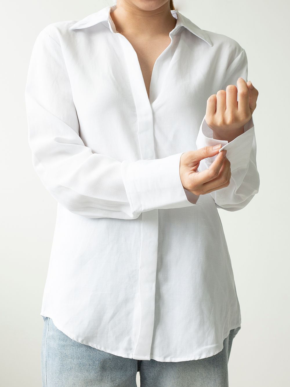 ÁO SƠ MI NỮ CỔ V LINEN