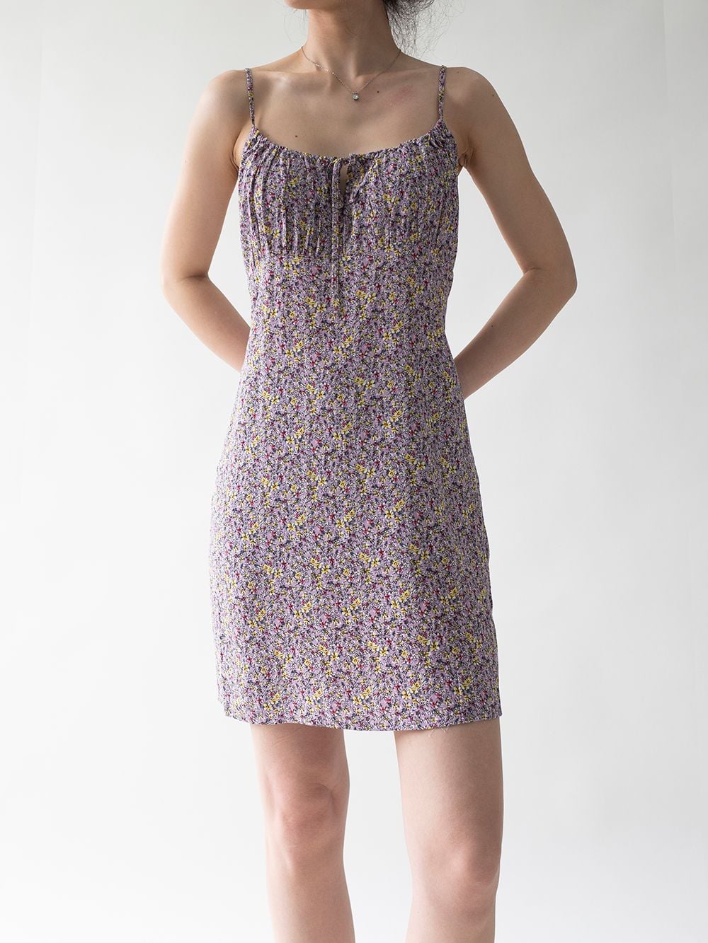 ĐẦM NỮ HAI DÂY HỌA TIẾT COTTON