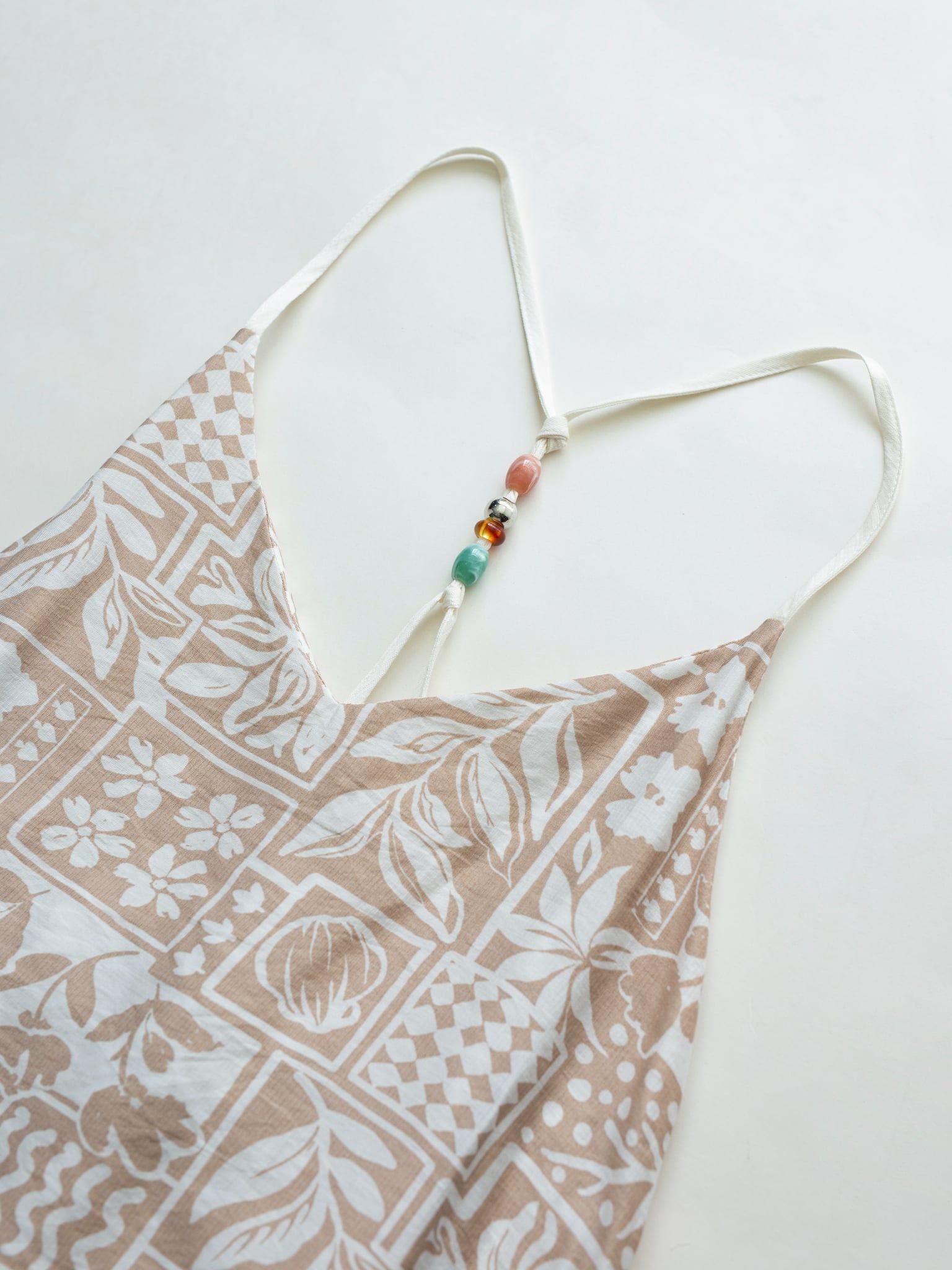 ĐẦM NỮ HAI DÂY HỌA TIẾT COTTON