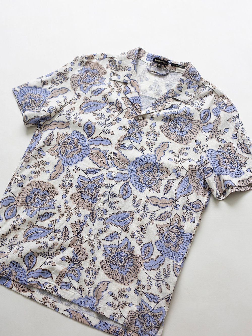 ÁO SƠ MI NAM TAY NGẮN HỌA TIẾT LINEN