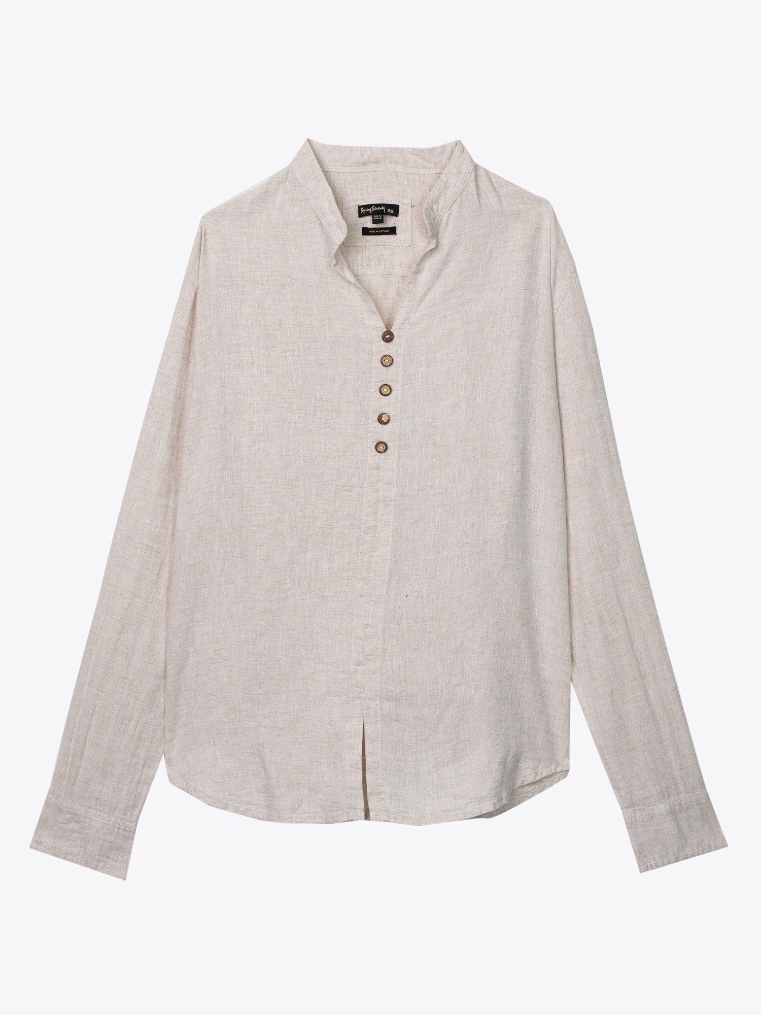 ÁO SƠ MI NAM CỔ TÀU LINEN