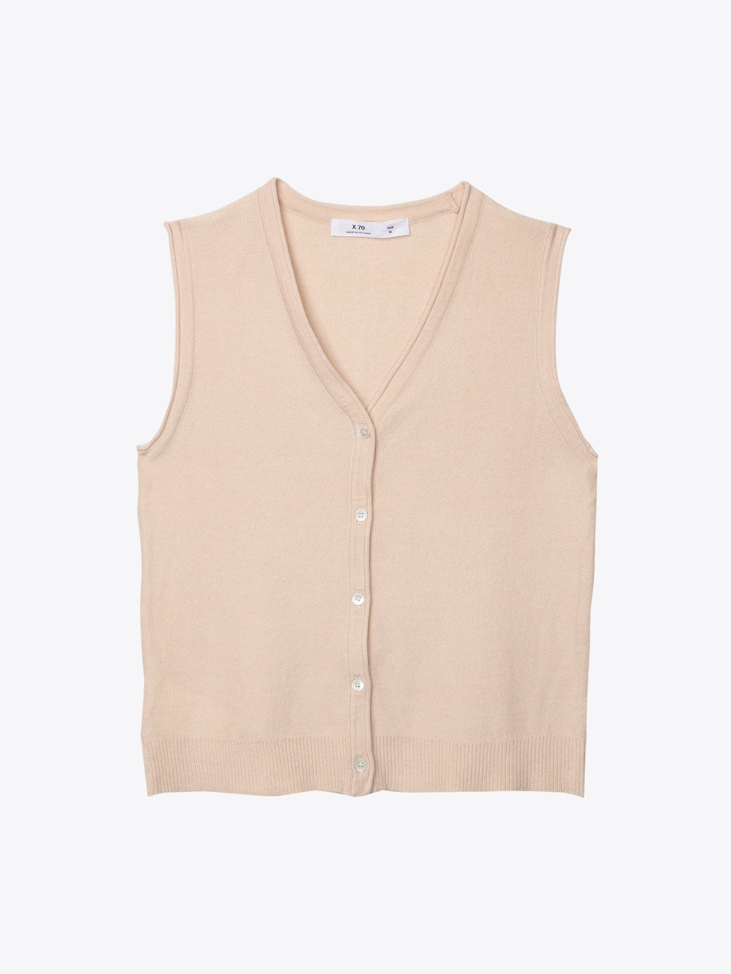 ÁO LEN NỮ KHÔNG TAY CỔ V