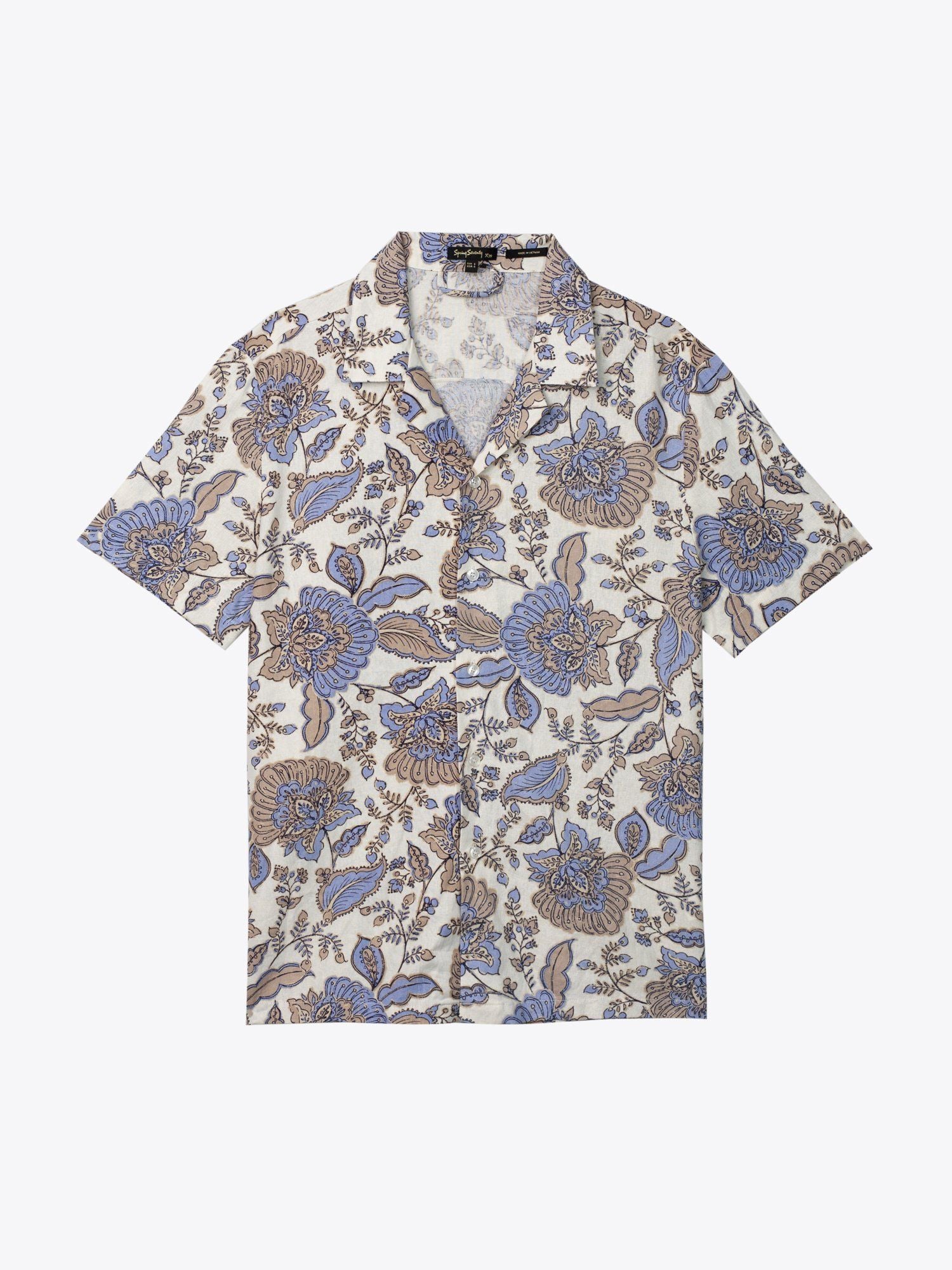 ÁO SƠ MI NAM TAY NGẮN HỌA TIẾT LINEN