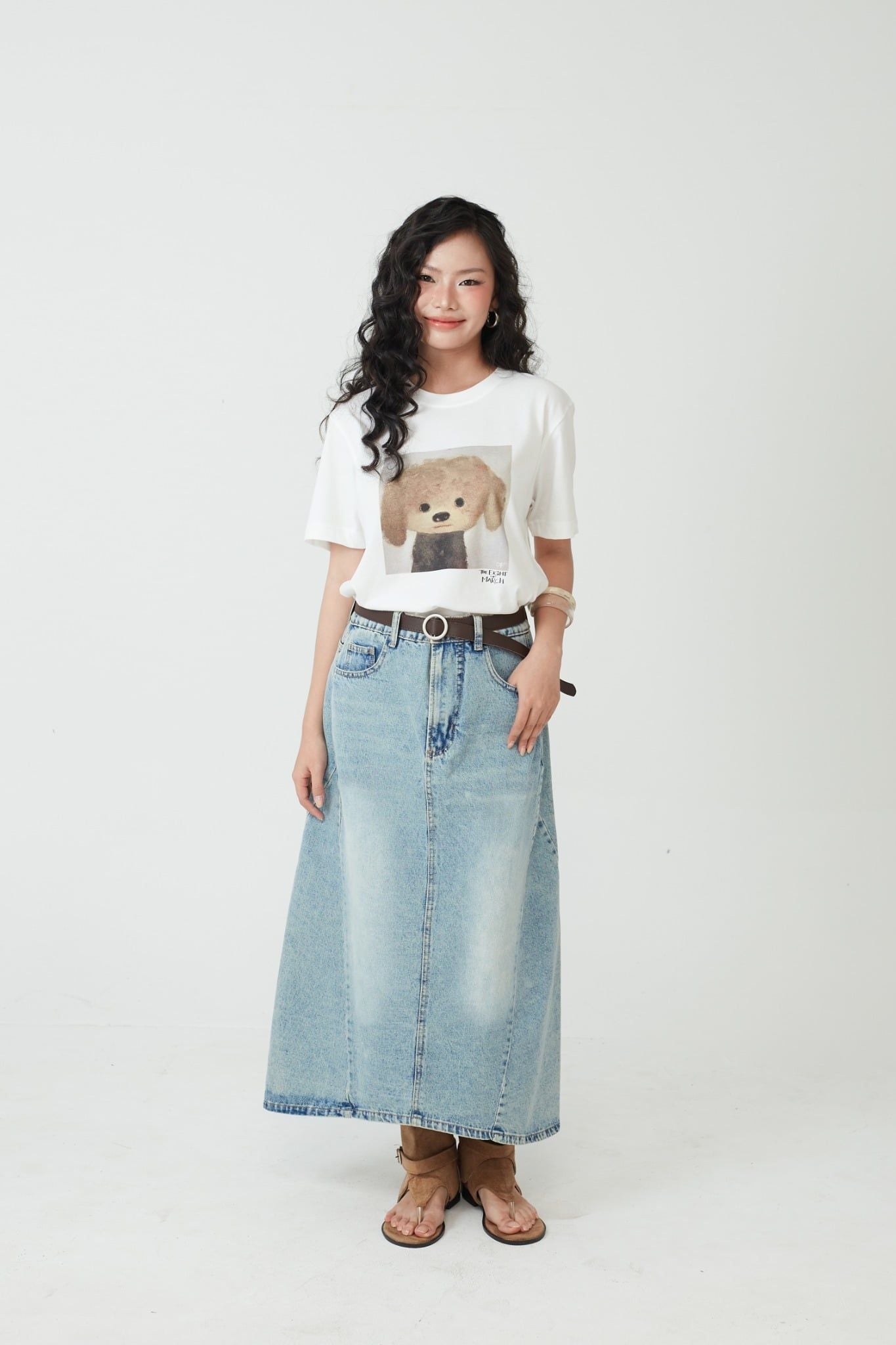 CHÂN VÁY JEAN NỮ DÀI BASIC