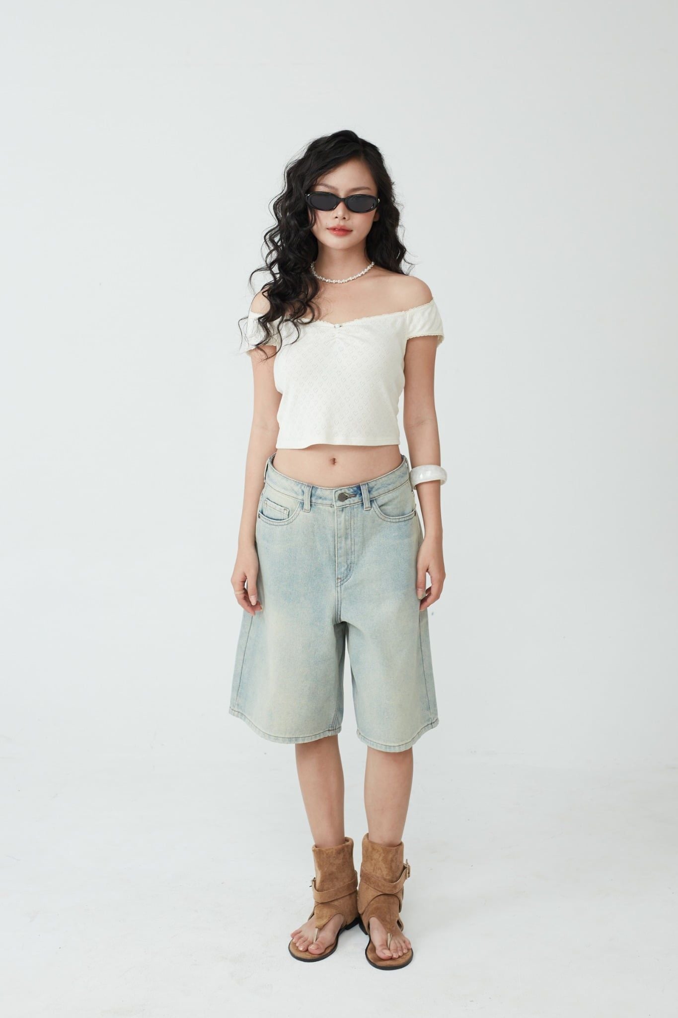 QUẦN SHORT NỮ JEAN LỬNG