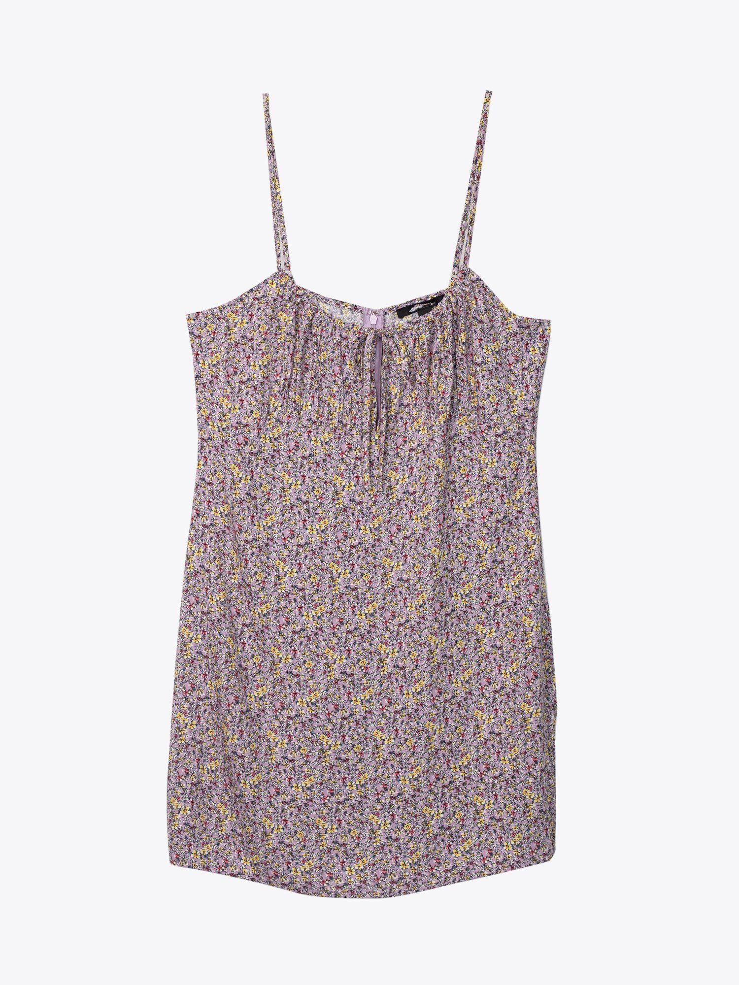 ĐẦM NỮ HAI DÂY HỌA TIẾT COTTON