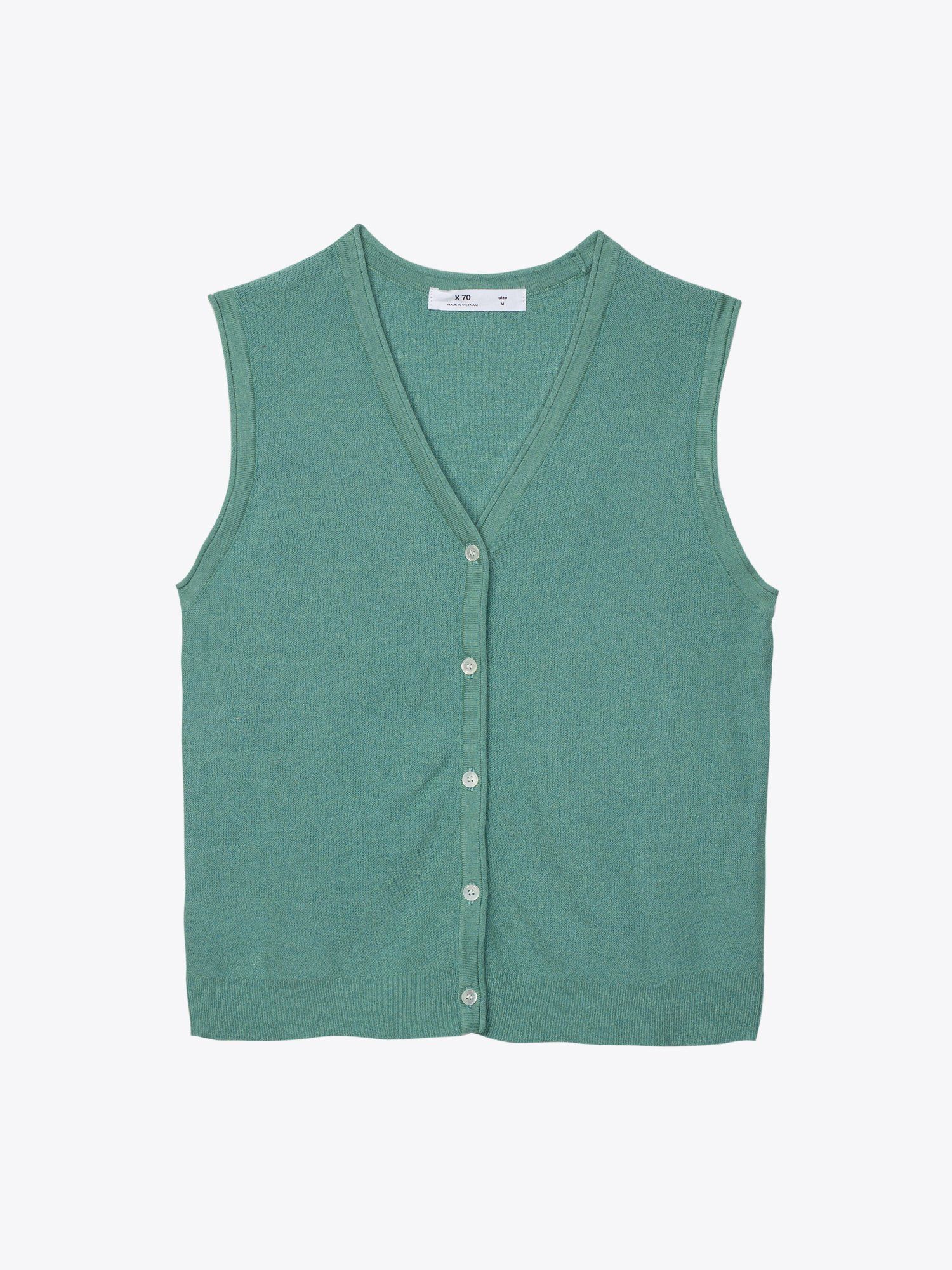 ÁO LEN NỮ KHÔNG TAY CỔ V