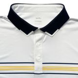  ÁO GOLF HANDEE TRẮNG PHỐI SỌC NGANG NAVY/VÀNG 