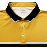  ÁO GOLF HANDEE TRẮNG PHỐI SỌC NGANG ĐEN/VÀNG 