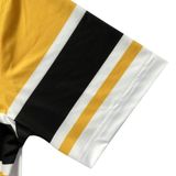  ÁO GOLF HANDEE TRẮNG PHỐI SỌC NGANG ĐEN/VÀNG 