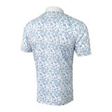  ÁO GOLF HANDEE TRẮNG CHIM/HOA XANH NHẠT 