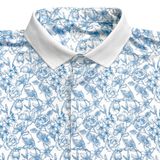  ÁO GOLF HANDEE TRẮNG CHIM/HOA XANH NHẠT 