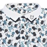  ÁO GOLF HANDEE HOA TRÀ WHITE/BLUE 