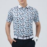  ÁO GOLF HANDEE HOA TRÀ WHITE/BLUE 