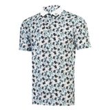  ÁO GOLF HANDEE HOA TRÀ WHITE/BLUE 