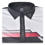  ÁO GOLF HANDEE TAY DÀI ĐEN PHỐI TRẮNG SỌC HỒNG 