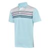  ÁO GOLF HANDEE TAY NGẮN XANH NGỌC PHỐI TRẮNG SỌC HỒNG 