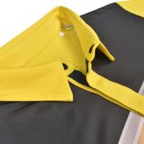  ÁO GOLF HANDEE TAY NGẮN VÀNG PHỐI ĐEN SỌC ĐẤT 