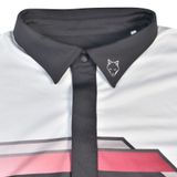  ÁO GOLF HANDEE TAY NGẮN ĐEN PHỐI TRẮNG SỌC HỒNG 