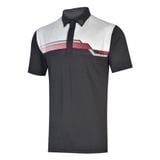  ÁO GOLF HANDEE TAY NGẮN ĐEN PHỐI TRẮNG SỌC HỒNG 