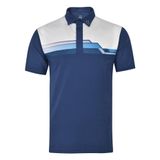  ÁO GOLF HANDEE TAY NGẮN NAVY PHỐI TRẮNG SỌC XANH BIỂN 
