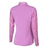  ÁO GOLF NỮ HANDEE TAY DÀI TÍM PHỐI HOA VĂN TRỤ CỔ 