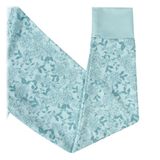  ÁO GOLF NỮ HANDEE TAY DÀI XANH NGỌC PHỐI HOA VĂN TRỤ CỔ 