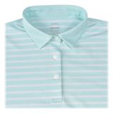  ÁO GOLF NỮ HANDEE TAY DÀI XANH NGỌC PHỐI HOA VĂN TRỤ CỔ 