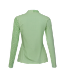  ÁO NỮ DÀI TAY HANDEE CỔ LỌ PHỐI HỌA TIẾT HOA LÁ THỜI TRANG 