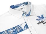  ÁO POLO NGẮN TAY HANDEE PRO GOLF HỌA TIẾT LÁ CÂY SỌC NGANG 