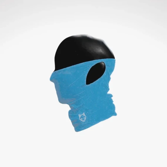  KHẨU TRANG ỐNG MÀU XANH DA TRỜI (2 LỖ TAI) 