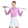  ÁO GOLF NỮ HANDEE TAY DÀI TÍM PHỐI HOA VĂN TRỤ CỔ 
