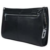  TÚI CLUTCH 1 NGĂN MÀU ĐEN_VÂN TAY 