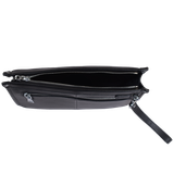  TÚI CLUTCH 1 NGĂN MÀU ĐEN_VÂN TAY 