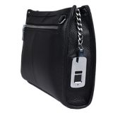  TÚI CLUTCH 1 NGĂN MÀU ĐEN_VÂN TAY 