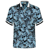  ÁO POLO NGẮN TAY HANDEE HỌA TIẾT LÁ CÂY VIỀN ĐEN 