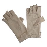  GĂNG TAY NỮ LỘ NGÓN PHỐI REN MÀU DA 