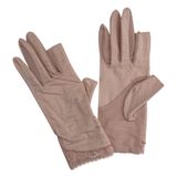  GĂNG TAY NỮ LỘ 2 NGÓN PHỐI LƯỚI MÀU HỒNG 