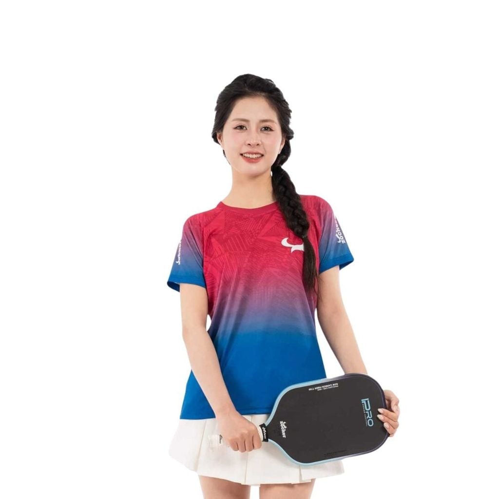 Áo Thi Đấu Pickleball Zocker JAC05 Nữ - Cổ Tròn
