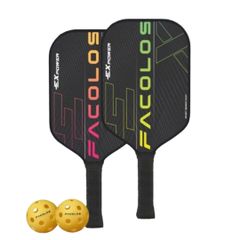 Set 2 Vợt Pickleball Facolos Ex Power 14mm - Chính Hãng Giá Tốt