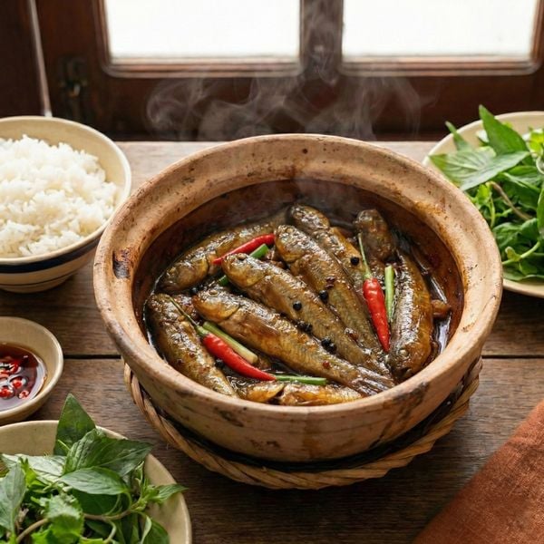  Cá bóng cát kho tộ 