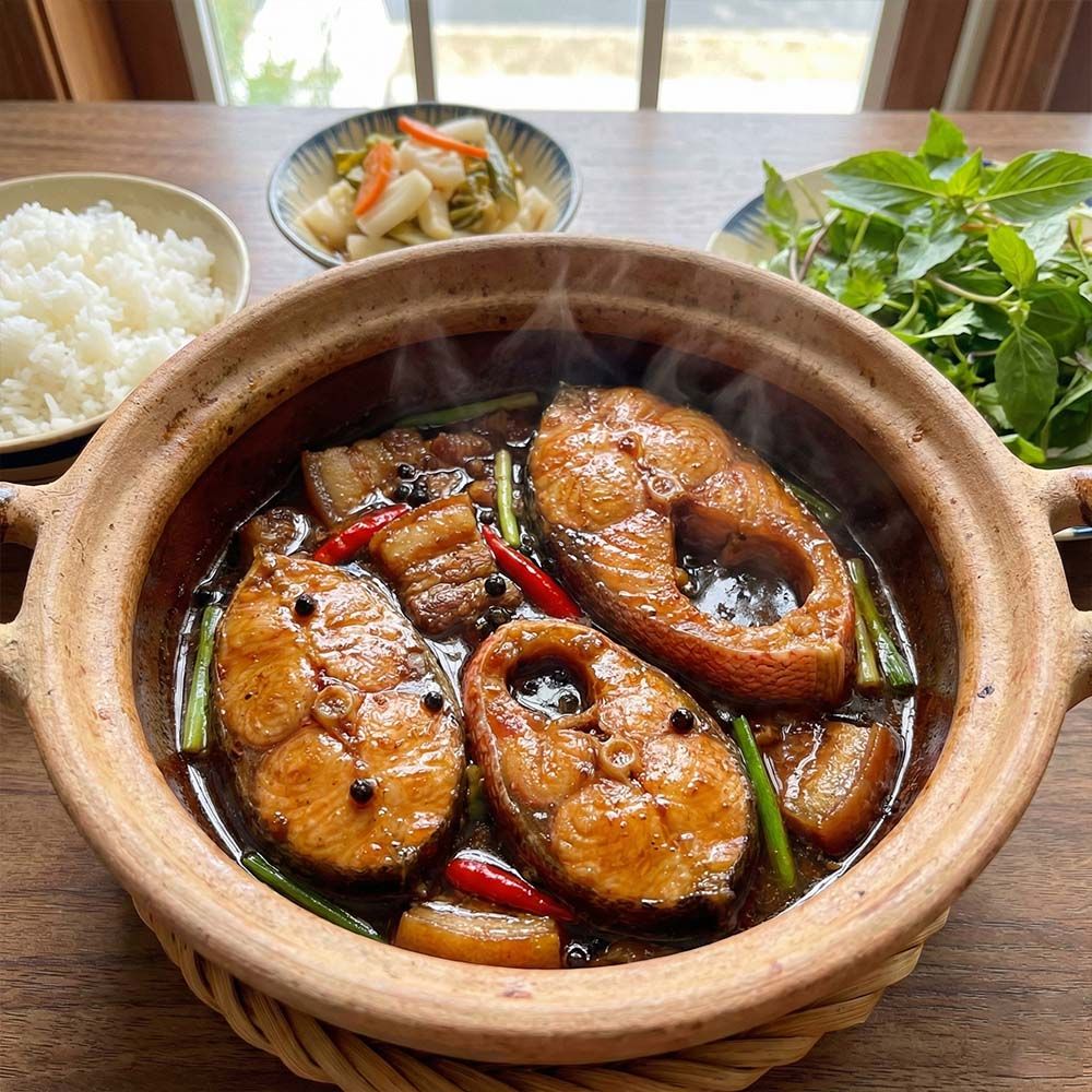  Cá mú nghệ: Chưng tương/ Kho tộ/ Sốt cà chua 