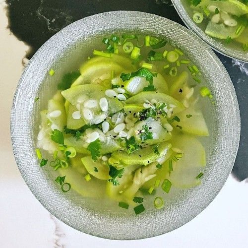  Canh tép nấu bầu 