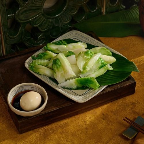  Mầm đá luộc chấm trứng 