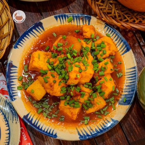  Đậu hũ sốt cà chua 