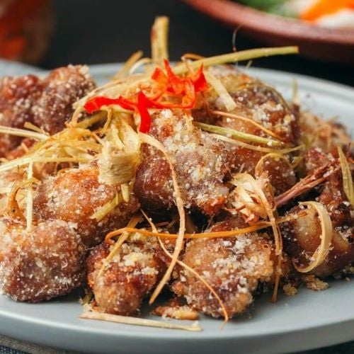  Sườn heo rang muối 