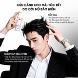  Dầu Gội Khô Nam Dạng Lotion REAL STEEL Kiềm Dầu Phồng Tóc Giảm Bết Tóc Hương Nước Hoa 28g 