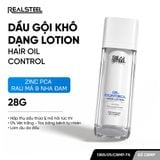  Dầu Gội Khô Nam Dạng Lotion REAL STEEL Kiềm Dầu Phồng Tóc Giảm Bết Tóc Hương Nước Hoa 28g 
